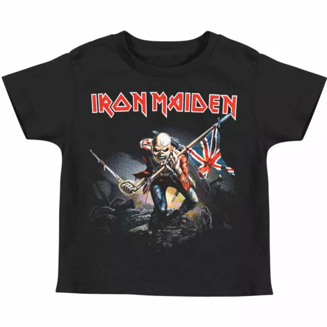 Official Iron Maiden Trooper Toddler Child Black T Shirt Iron Maiden Tee