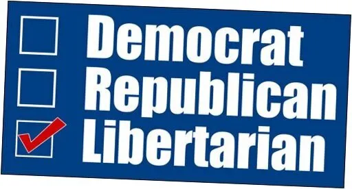 Not Democrat Not Republican Libertarian Bumper Sticker (Anti Left Right pro