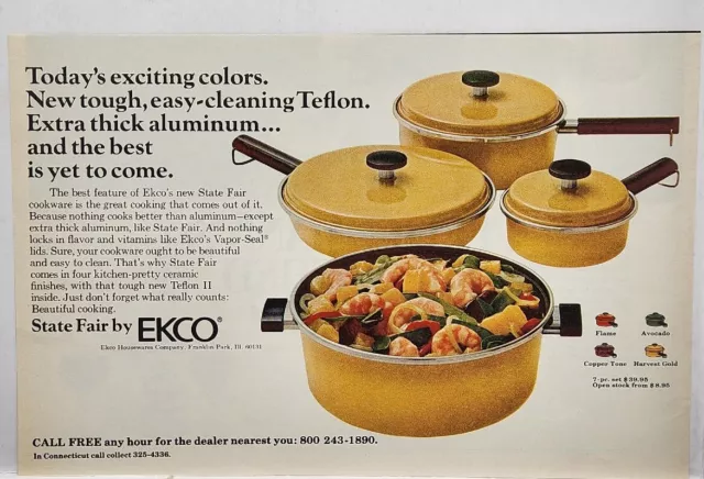 1969 Ecko Housewares Retro State Fair Cookware Pots & Pans Vintage Print Ad