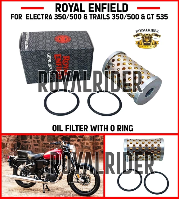 ROYAL ENFIELD OIL FILTER & O RING For GT 535 & ELECTRA 350/500 & TRAILS