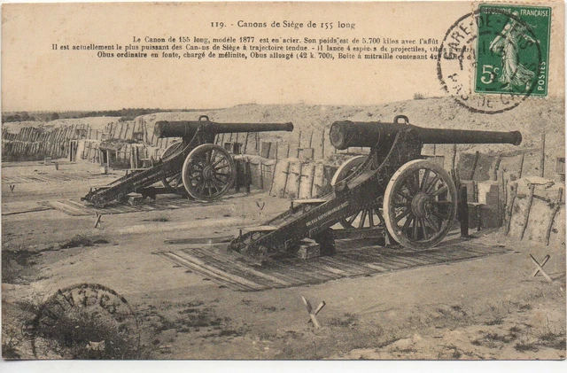 CHALONS SUR MARNE - Marne - CPA 51 - Vie MILITAIRE - le camp - Artillerie Canons