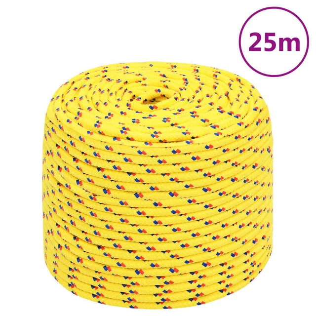 Vidaxl Corda Nautica Gialla 10 mm 25 m in Polipropilene