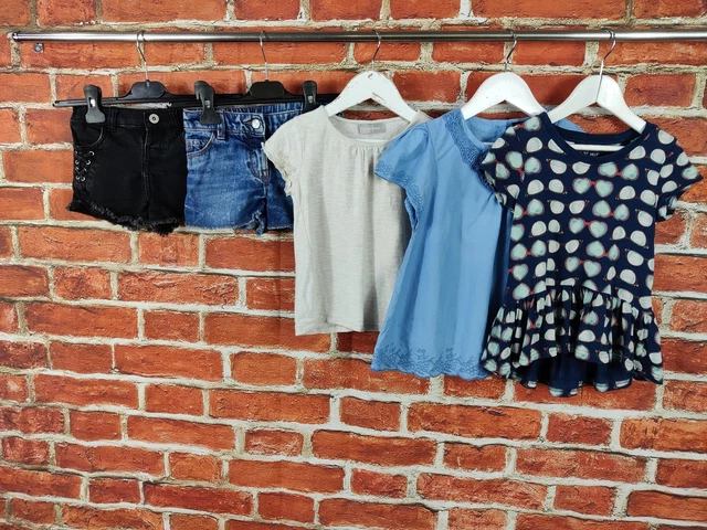 T-Shirt Top Bambini Pacchetto Età 4-5 Anni Bluezoo Next M&S Denim T-Shirt Bambini 110Cm
