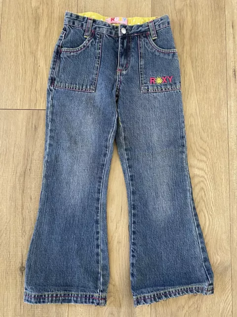 Vintage ROXY Girls Denim Flared Jeans Size 7