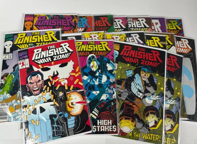 Marvel Comics The Punisher War Zone Lot of 17 incl.1993 Annual