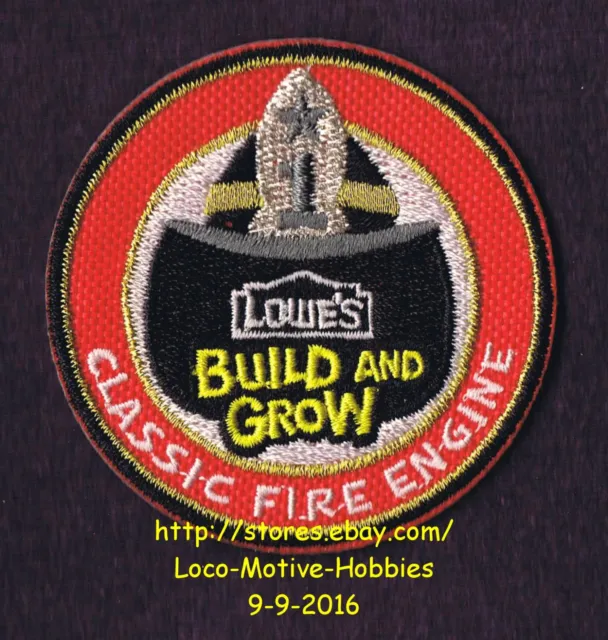 LMH PATCH Badge 2013 CLASSIC FIRE ENGINE Truck Firetruck LOWES Build Grow Kids