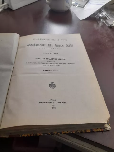 amministrazione delle impodte dirette 1902 regno d'italia LAN8