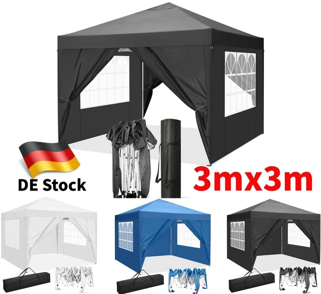 3x3M Pavillon Gartenpavillon Faltpavillon Pavilon Gartenzelt Wasserdicht Pavilio