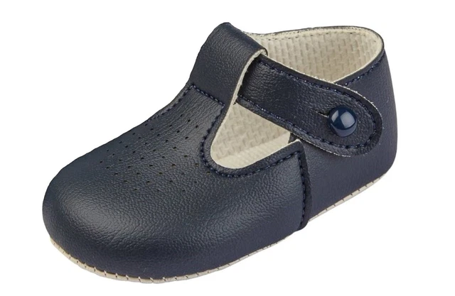 Baypods Boys Navy Blue Pre-Walker T-Bar Baby Shoes