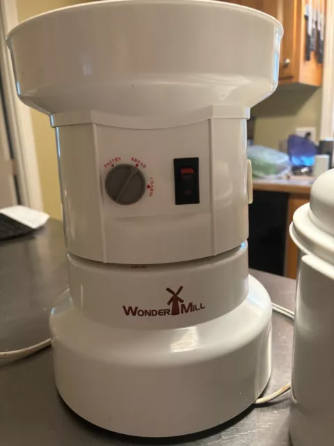 WonderMill Powerful High Speed Electric Grain Mill Grinder - White