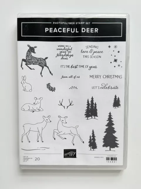 Stampin' Up! Retired Peaceful Deer Stamp Set & Deer Builder Punch 2