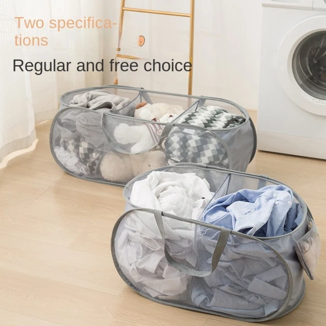 Con mango Cesta de ropa sucia en capas  Baño en casa