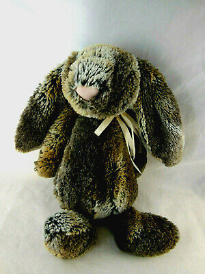 Jellycat Bashful Bunny Gray Tan Brown Mottled Soft & Floppy Plush 11" Easter