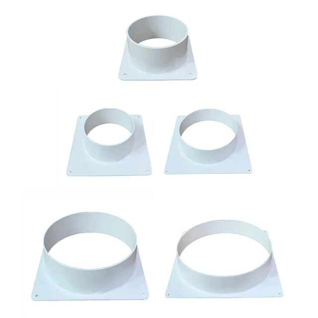 AIR VENT DUCT Connector Flange Straight Ventilation Pipe Plastic