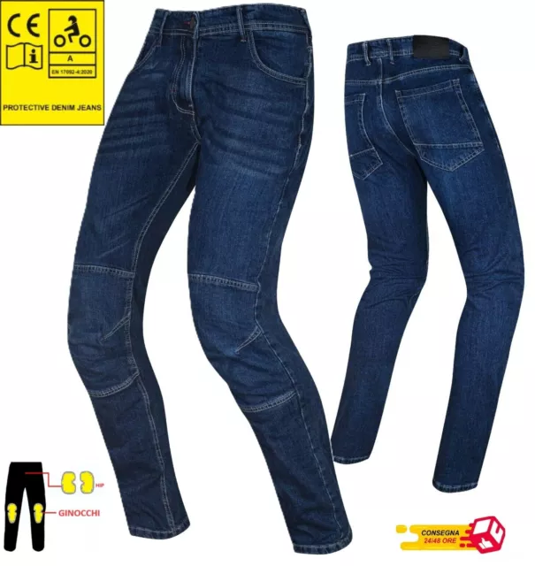 Jeans moto OJ DARKEN MAN per uomo elasticizzati con protezioni estraibili