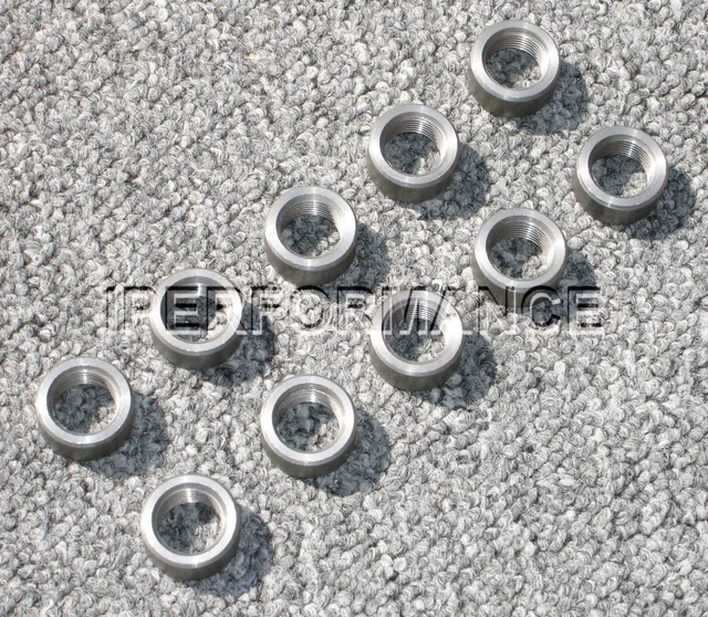 10 (Ten) O2 Sensor Bungs (Steel), M18 x 1.5 Thread, Weld On, Oxygen Sensor Bung