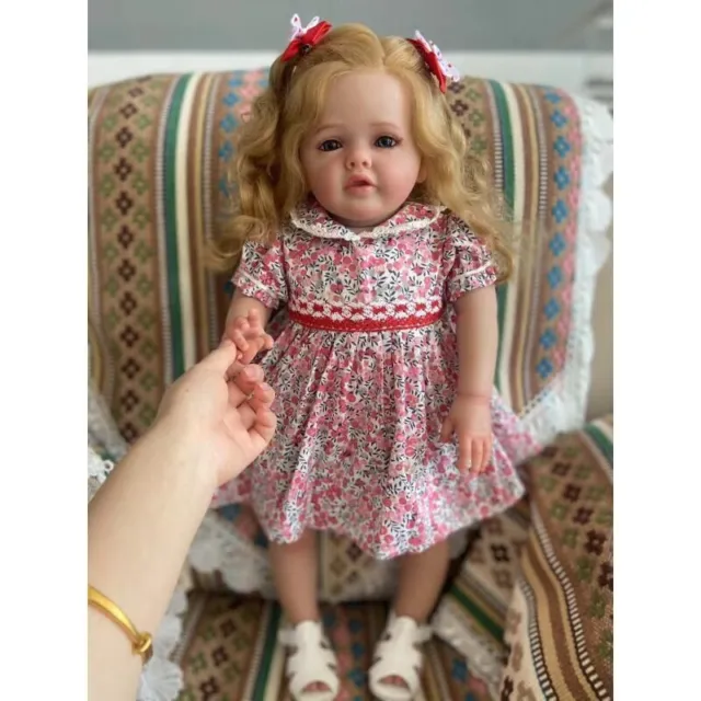 Bambola 24" vera enorme bambina rinata realistica bambina bambino giocattolo fatto a mano realistico regalo