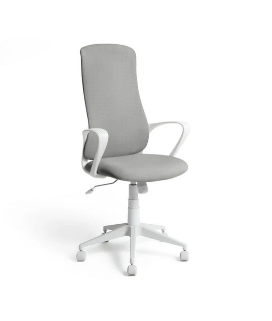 Habitat Quin Fabric Office Gaming Chair - Grey 9405558 PCM