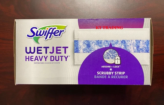 Swiffer WETJET Heavy Duty Hard Floor Mopping Refill Pads w/ Scrubby Strip ~20 Ct