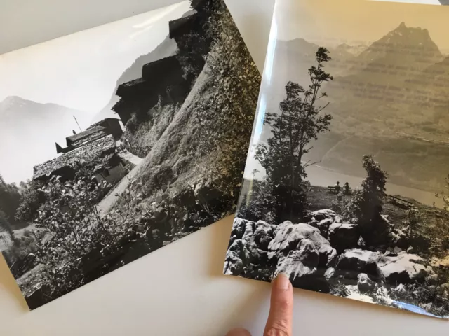 photo argentique Le lac de Walensee SUISSE original Vintage