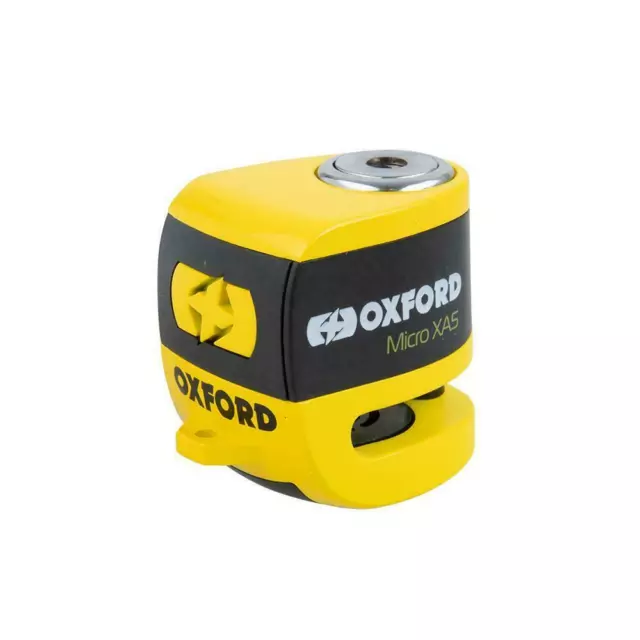 Oxford Scoot XA5 Motorcycle Scooter Security Alarm Disc Lock Yellow