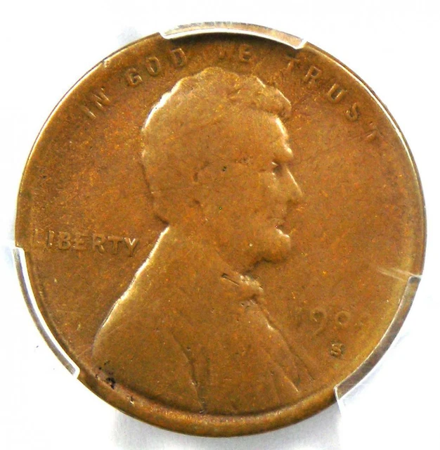 1909-S VDB Lincoln Wheat Cent 1C Penny - PCGS Fine Details - Rare Key Date Coin!