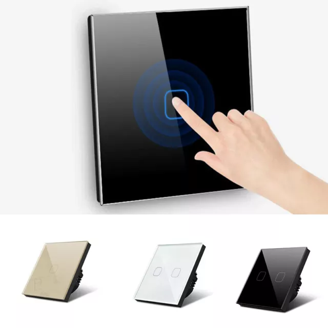 Switch Touch Panel Switch 220V 230V LED Light 1/2/3 Gang Way Screen Wall Glass