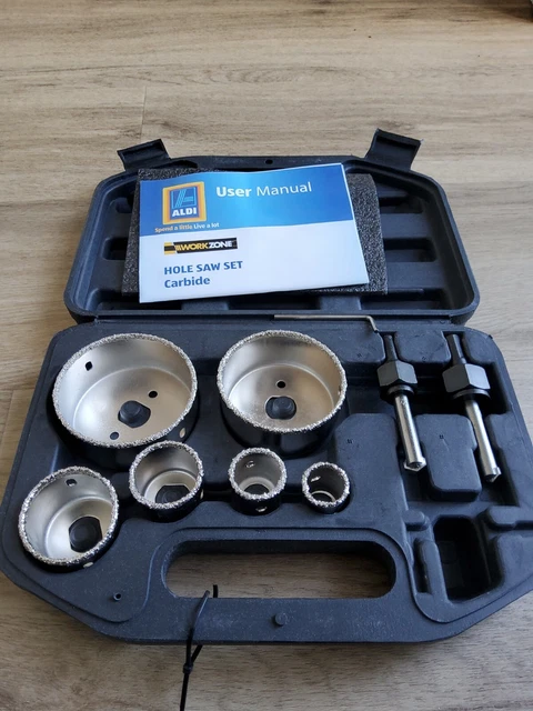 WORKZONE 9 PIECE Hole Saw Set Carbide 10.99 PicClick UK