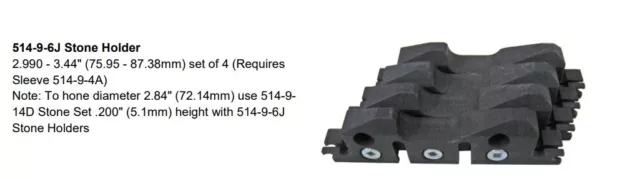 514-9-6J Stone holder (require 514-9-4A) fits Rottler HP7A HP6A H85A set 4 pcs