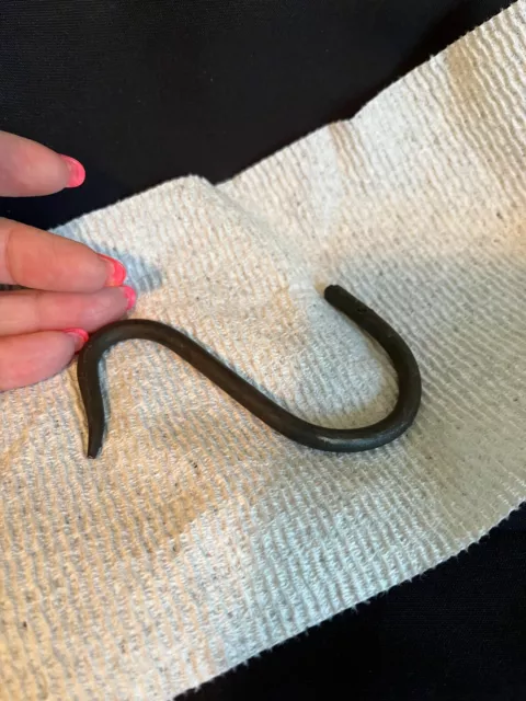Antique Hand Forged Blacksmith Iron Hook 4"