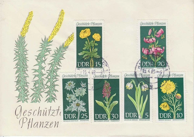 DDR MiNr.: 1456 / 1461  FDC Geschützte heimische Pflanzen