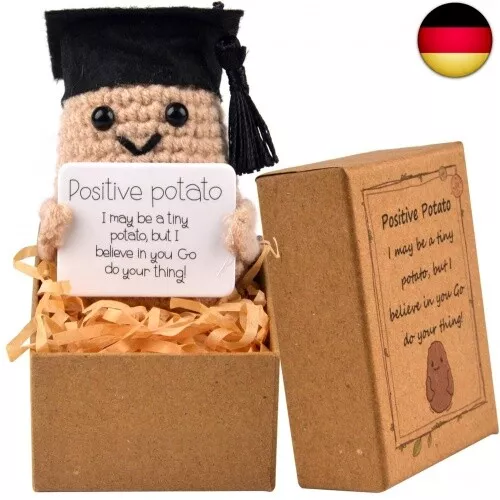Glücksbringer Positive Potato, Bachelor Geschenk ABI 2024 Geschenke, Positive