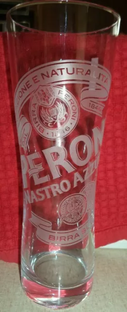 Peroni Nastro Azzurro Etched Beer Glass