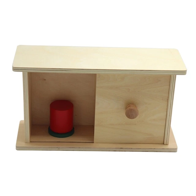 Sensorisches Spielzeug Holz Kiste mit Schiebe Hand Auge Koordinations üBung6770