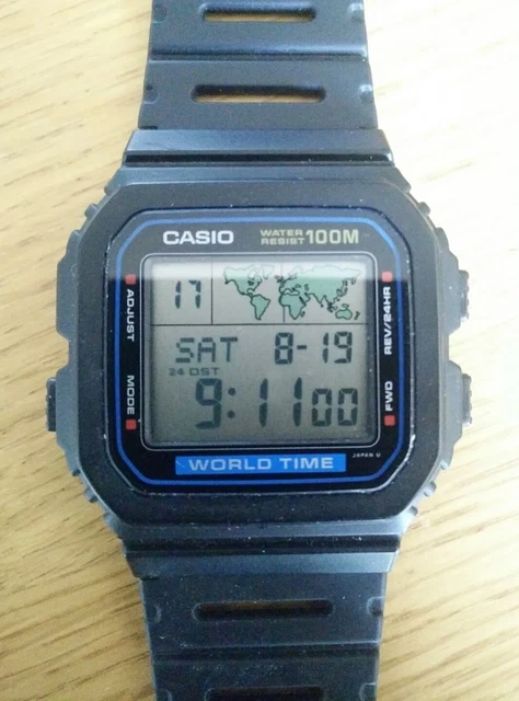 CASIO VINTAGE WORLD time w-520u w-50u W-60u digital watches 1986