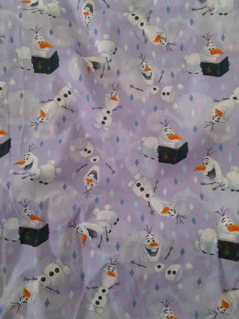 Brand New Home Crafted Frozen/Oalof Cot Comforter Approx 90Cm W X 100Cm L