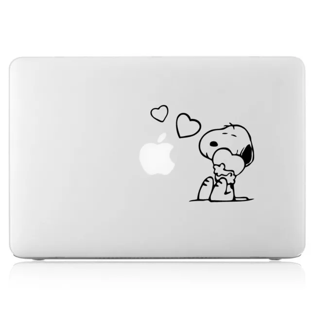 Snoopy holding Hearts Love Vinyl Decal Sticker For Apple Macbook Air Pro 13 15