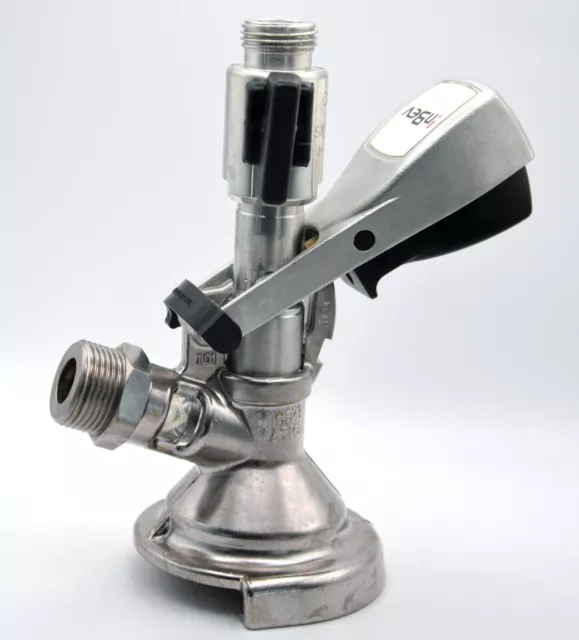 Zapfkopf mit Absperrhahn Flachfitting Typ A von Mirco Matic Keg Verschluss 3/4