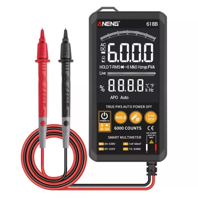 618B Multimeter AC Analog Tester True RMS Professional Transistor