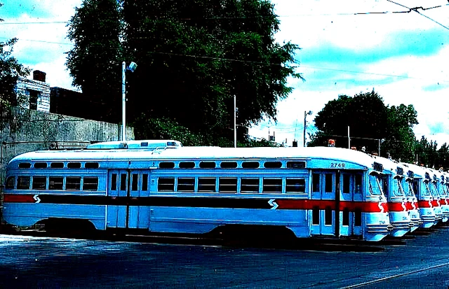 Original Kodachrome Slide Septa Pcc #2749 Germantown Car Barn June 12, 1993
