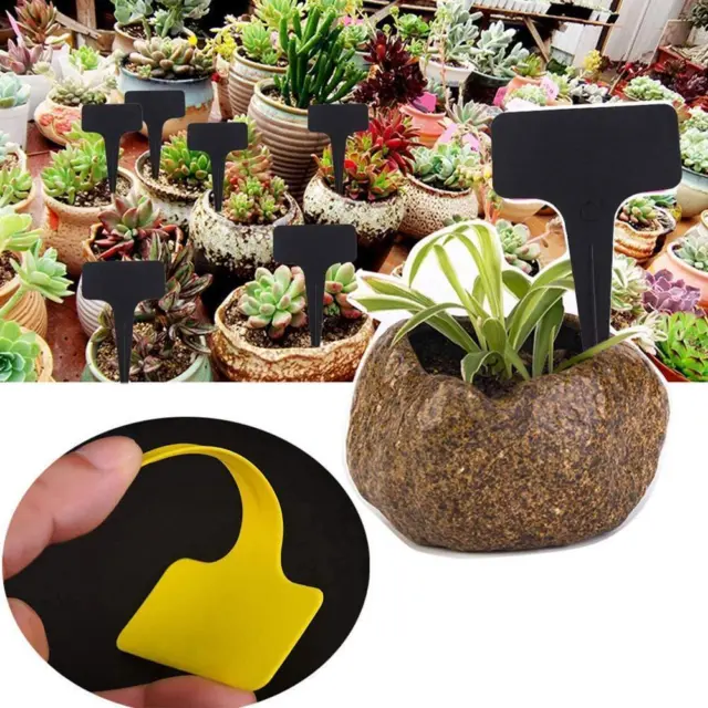 1 Pcs Plant Labels Thicken Black Garden stakes Markers Tags Nursery V7R3