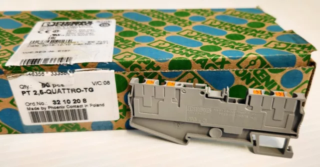 Phoenix Contact PT 2.5-QUATTRO-TG Disconnect Terminal Block (Lot of 30)
