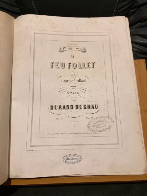 Recueil factice ancien partitions pour piano diverses vers 1855 pièces de genre