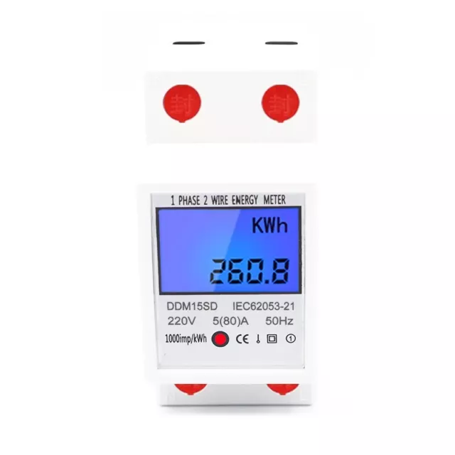 220V 5(80)A LCD Digitale-Wechselstromzähler Stromzähler Wattmeter DIN Hutschiene