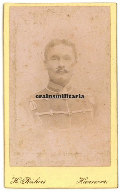 Orig. Foto CDV Portrait Kavallerie Soldat Reiter Ulanen Husaren in HANNOVER