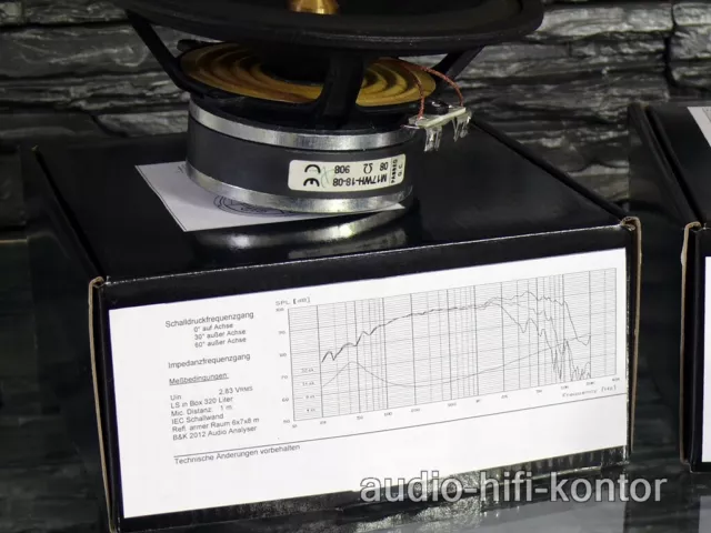 Vifa Mid-Woofer  ** M17 WN 225 / 8 **  sonderausführung mit Messing Plug 2