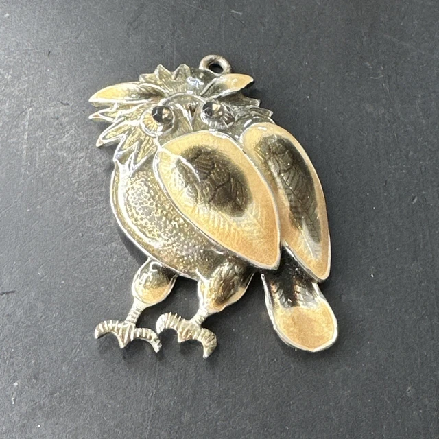 Ancien Pendentif Art Nouveau Argenté Avec Motif Astrologique – Breloque Rétro Et élégante