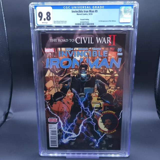 Invincible Iron Man #9 CGC 9.8 1st Full Appearance Riri Williams 2nd Print MCU