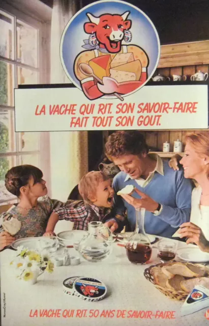 Publicité De Presse 1978 La Vache Qui Rit Son Savoir-Faire Fait Son Gout