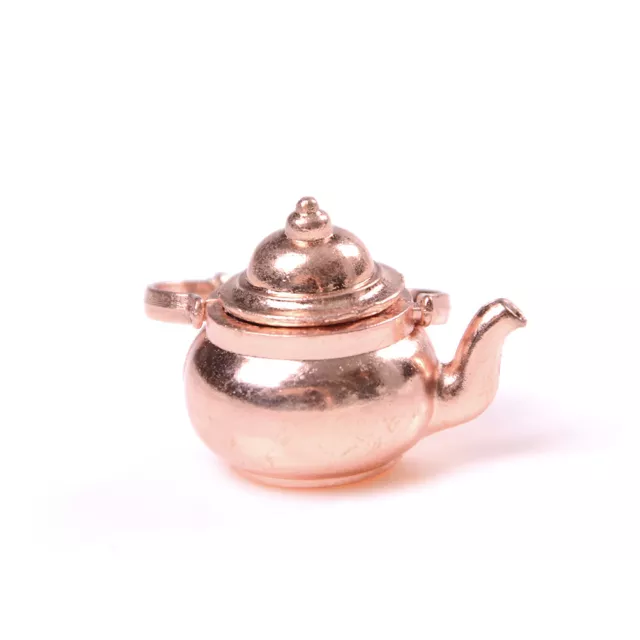 1:12 Dollhouse Miniature Accessories Mini Metal Kettle Doll House Tea Pot-tz